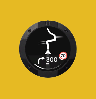Minimal motorcycle navigation device